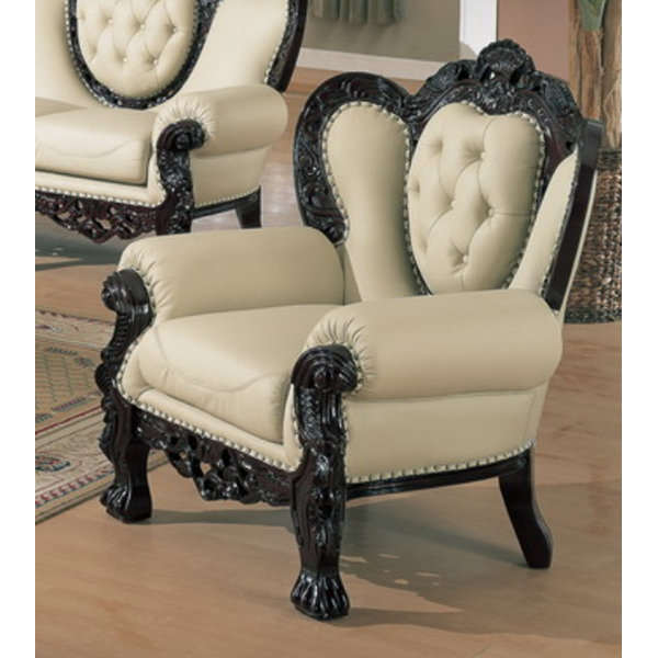 Astoria Grand Benkelman Leather Armchair Wayfair